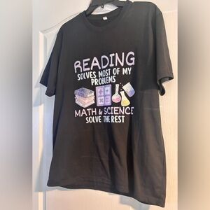 Women’s Black Science & Reading T-Shirt